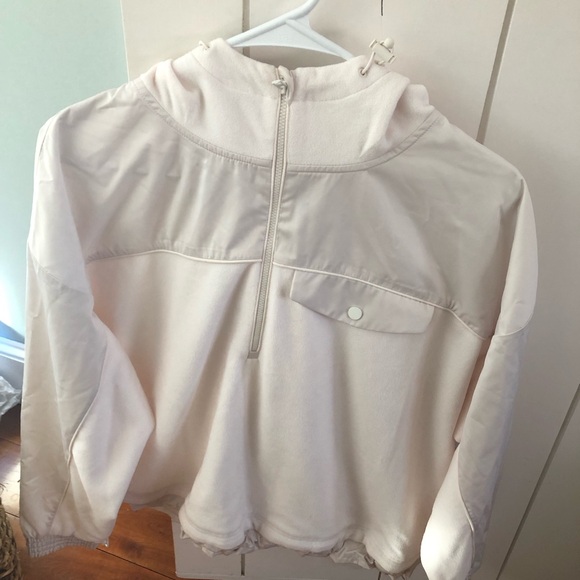 NWT Athleta Zion Microfleece Half Zip Jacket - Pearl White - Women’s Size M - Picture 2 of 13